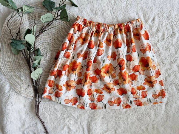 Rimpelrokje 110 klaproos