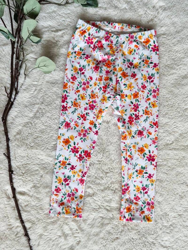 Legging 92 red en orange flowers
