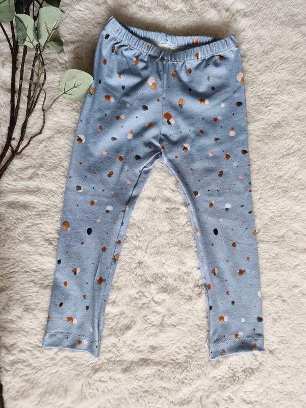 Legging 92 blauw spikkel