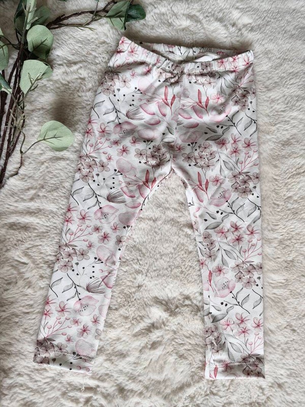 Legging maat 92 light pink floral