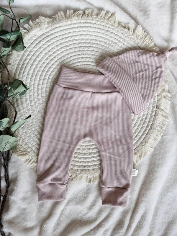 Babyset 50 oudroze rib