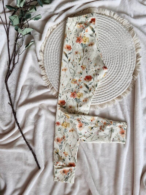 Legging 122 aquarel flowers yellow