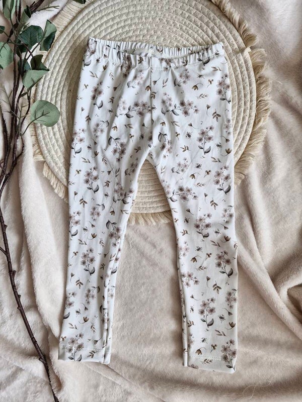 Legging 98 beige bloemenprint