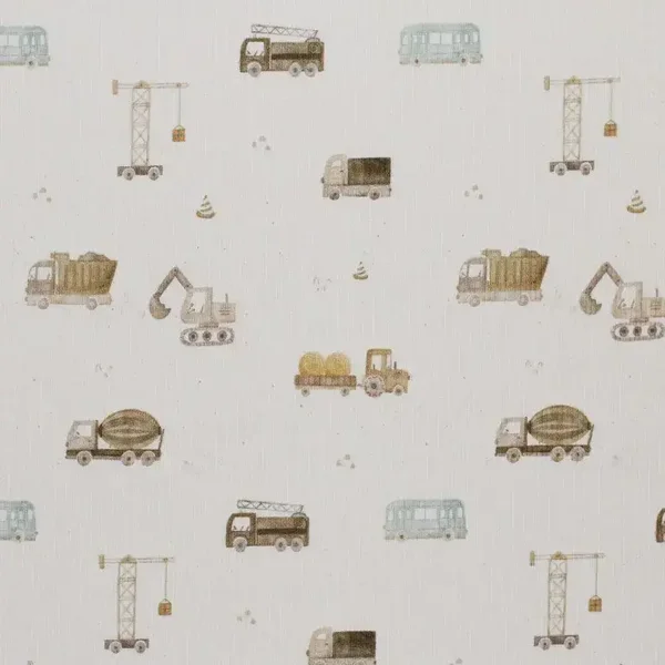 Boxpakje rib  tricot bouwvoertuigen