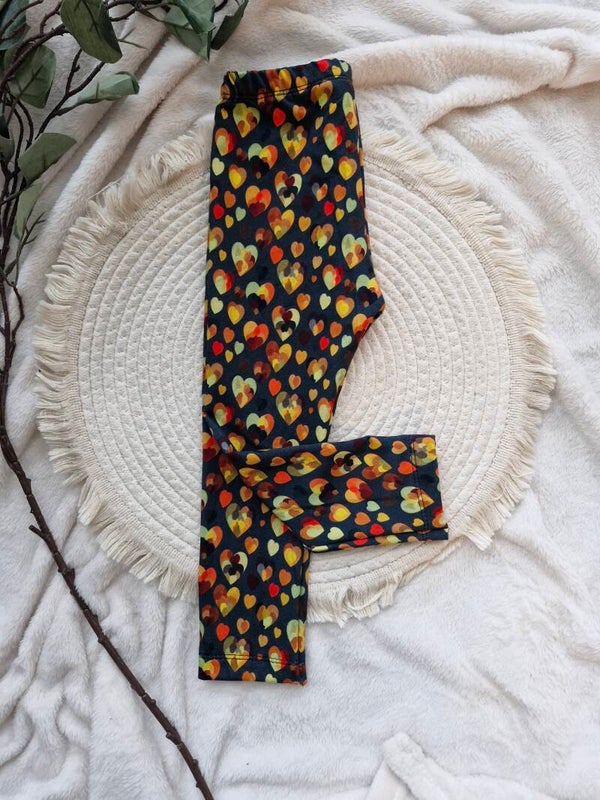 Legging antraciet hartjes