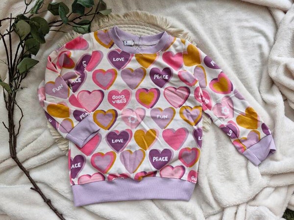 Sweater 98 hartjes