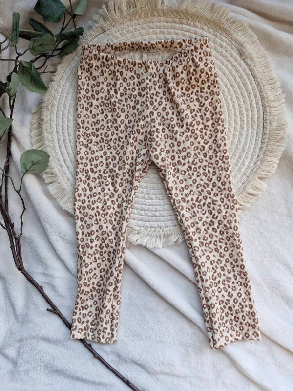 Legging 92 panter rib beige