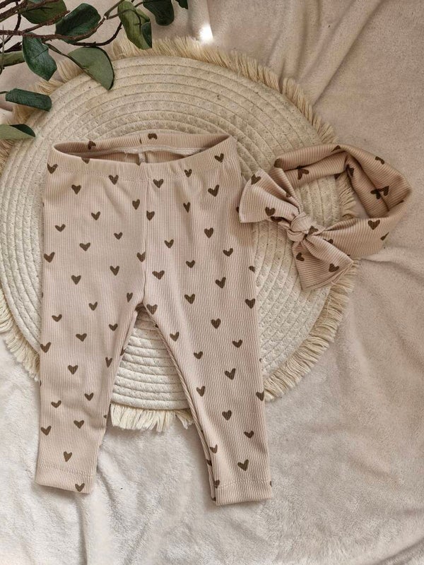 Setje legging hartjes