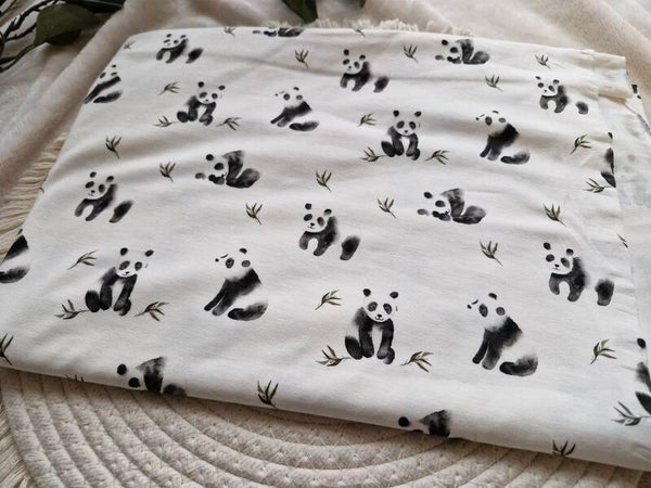 Coupon katoen tricot panda