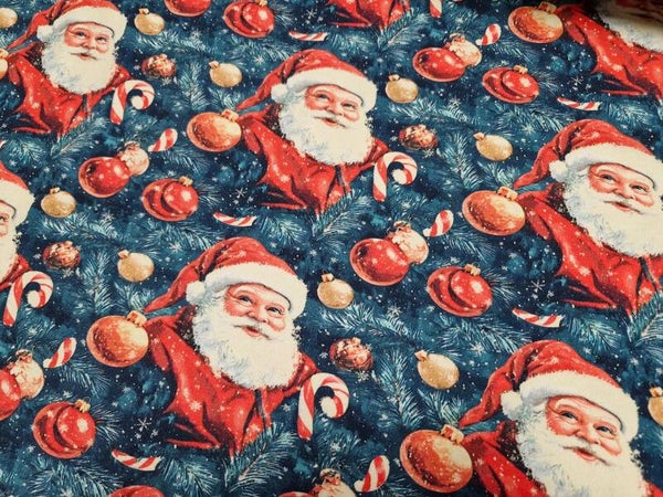 Coupon kerstman french terry 2mx1.4m