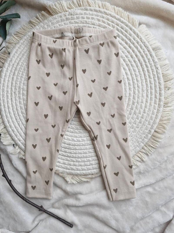 Legging 74 hartjes rib