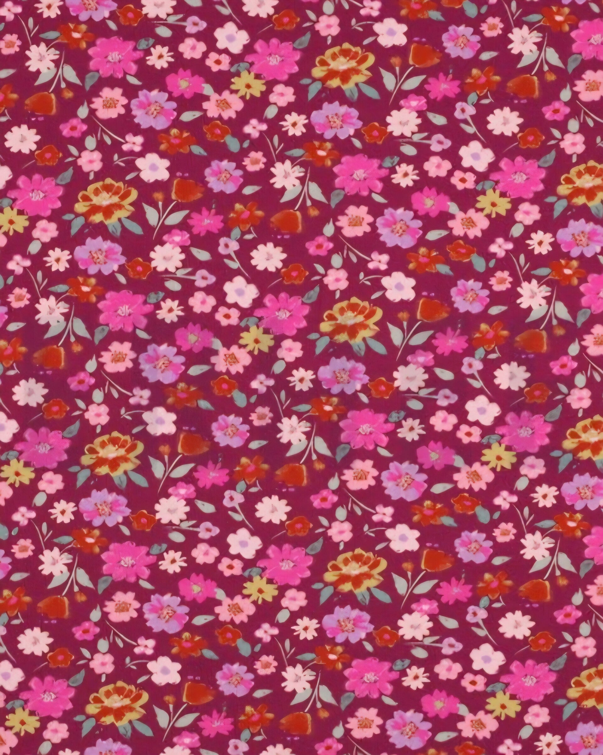 Broekje Kersenroze bloemenprintje