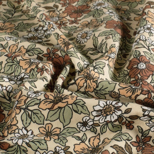 Harembroekje of leggingbroekje beige bloemenprint