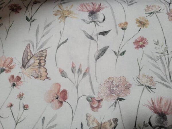 Broekje flared  vlinders en bloemen