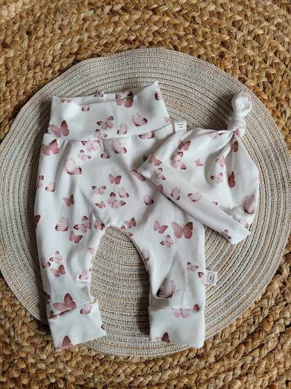 Babysetje butterflies pink