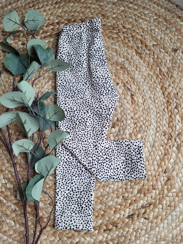 Legging zand beige stip