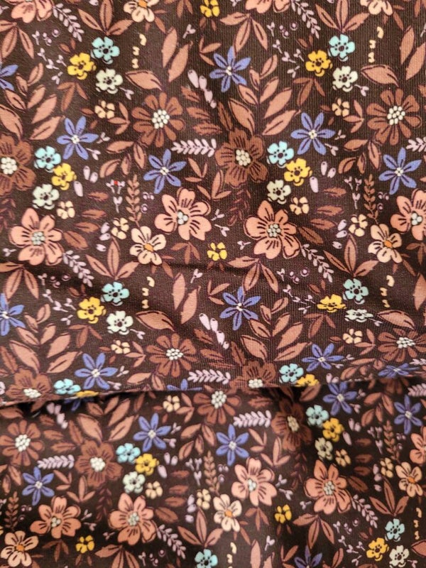 Broekje vintage bloemen bruin