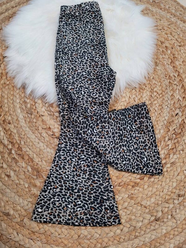 Flared 86 panter grijs bruin