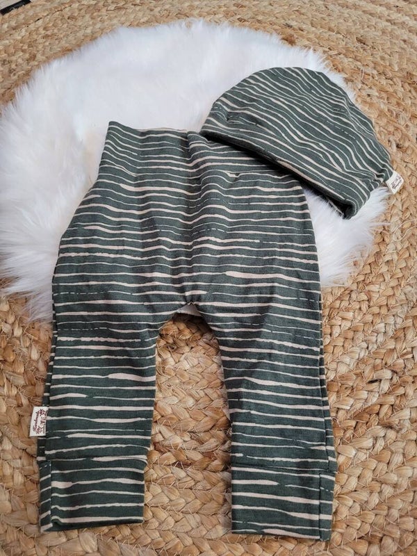 Babyset 56 groen streepje