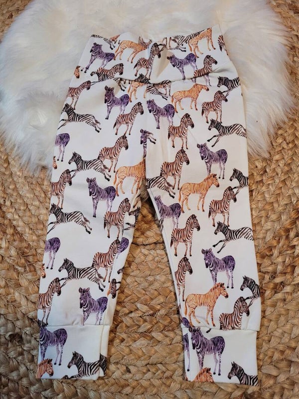 <Legging broekje 74 zebra colorfull