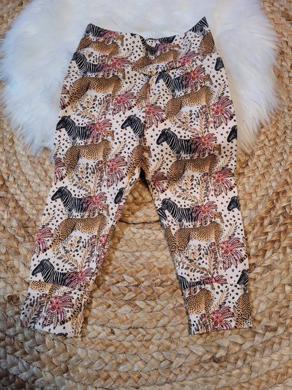 <Legging broekje 74 zebra cheeta