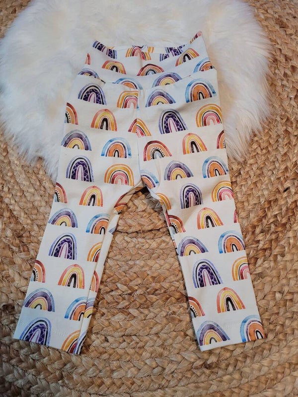 <Legging broekje 74 regenboog