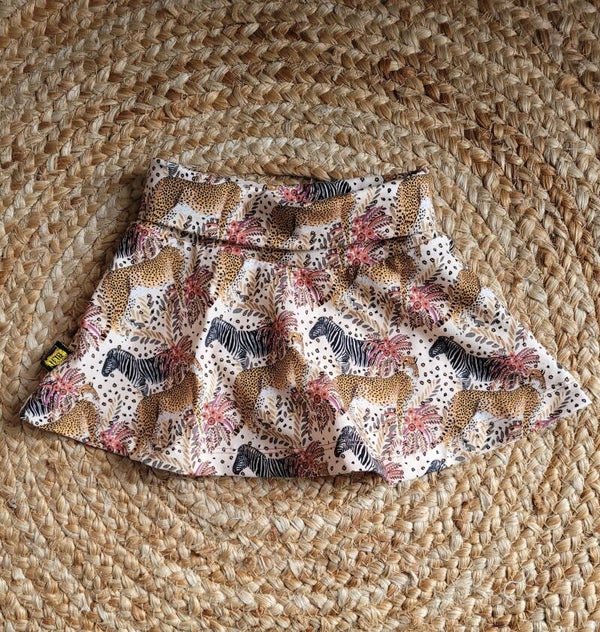 Rokje 80 skater zebra cheeta