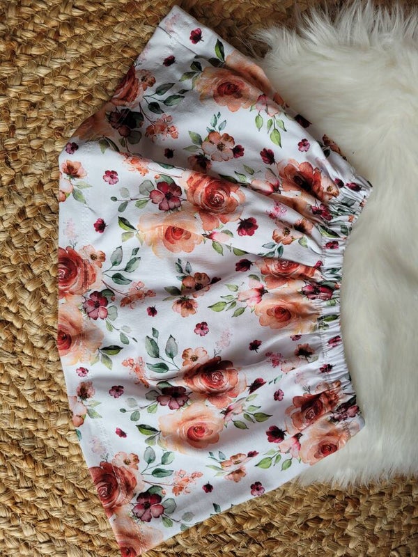 Rimpelrokje 80 roze rozen