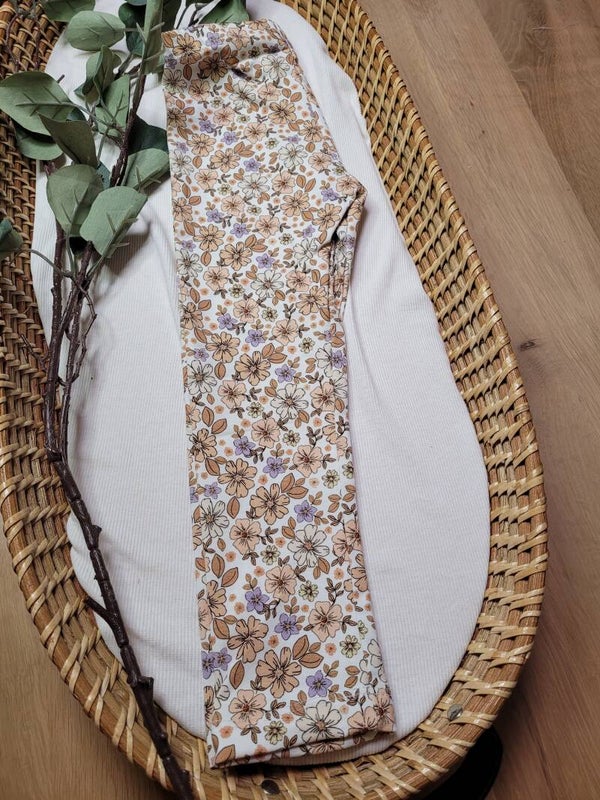 Legging 98 zomerse bloem lila