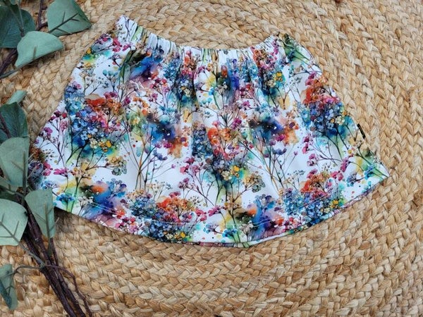 Rokje 86 watercollor flowers