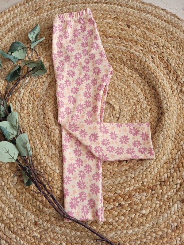 Legging 98 vintage pink flowers