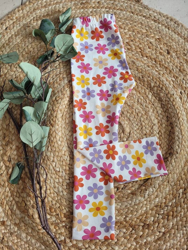 Legging 98 vrolijke bloemen