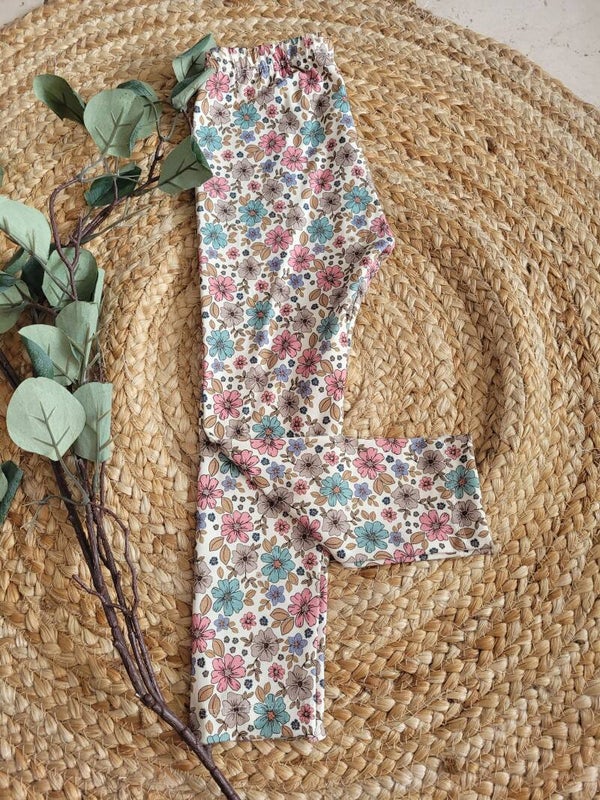 Legging 98 zomerse bloemen vintage