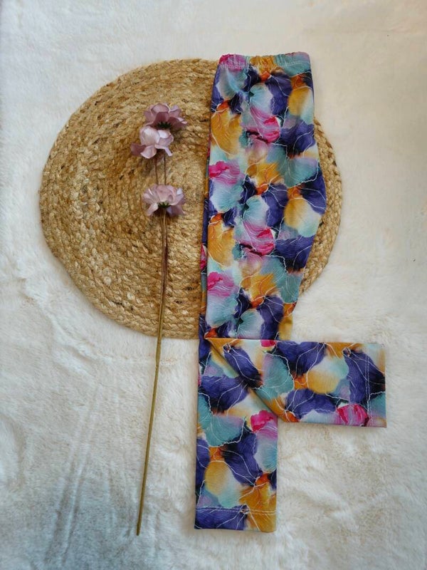 Legging 104 flowers fantasty purple