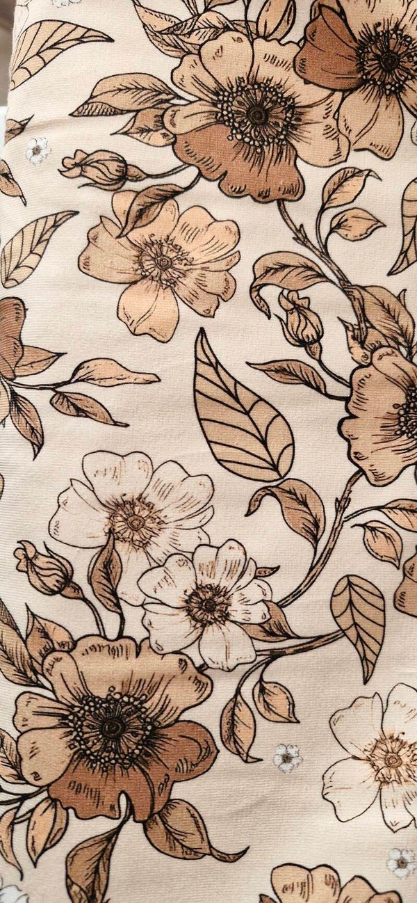 Bandana Slab bloemen cacao