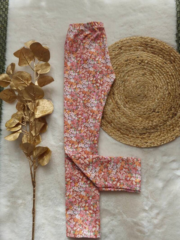 Legging 116 lieve roze bloemenprint