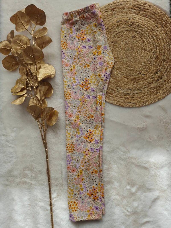 Legging 116 lila bloemenprint