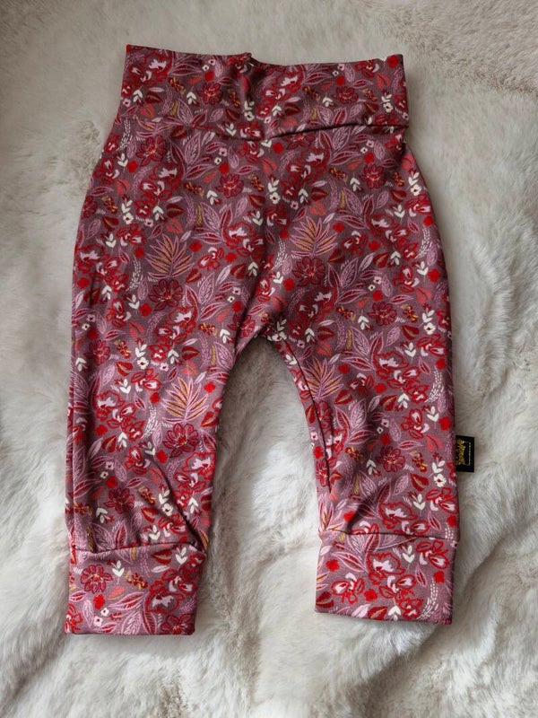 Broekje 62 roze bloemenprint