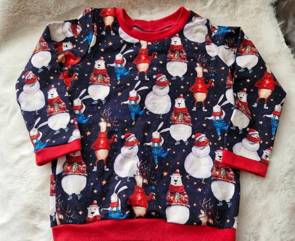 Sweater 92 kerst beertjes