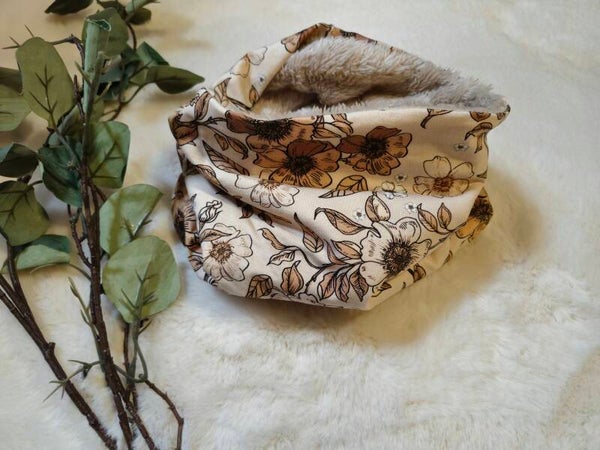 Colsjaal vintage bloemen cacao