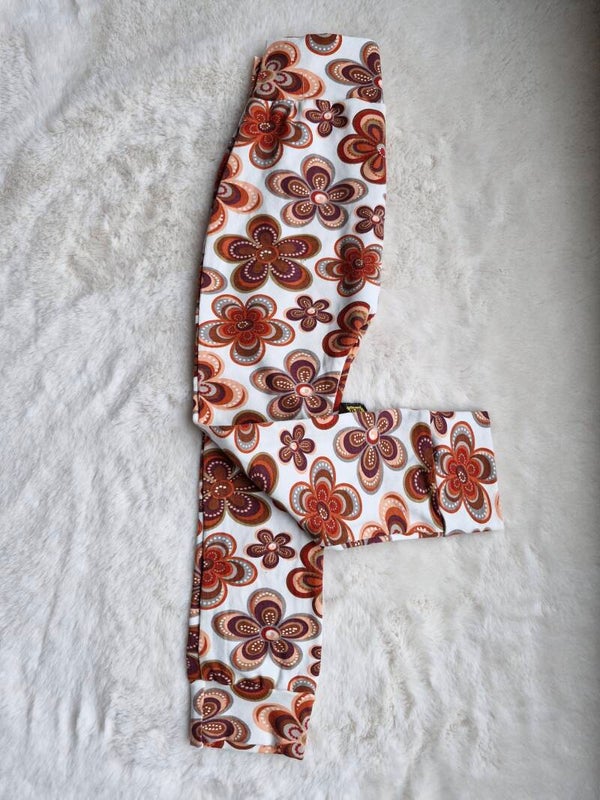 Broekje 98 brique bloemen