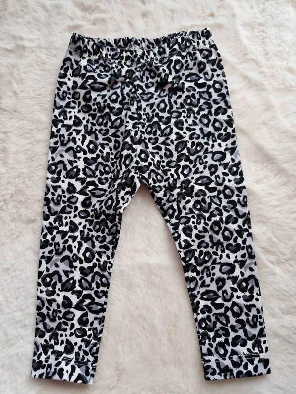 Legging panter zwart wit 80