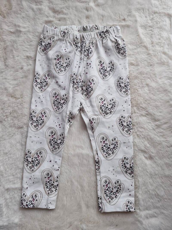 Legging 80 leopard hartjes