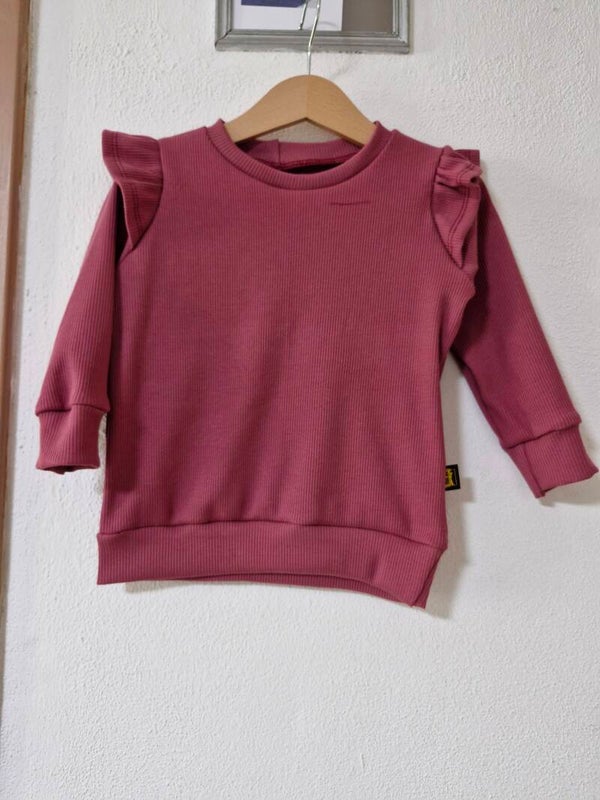 Sweater rib framboos