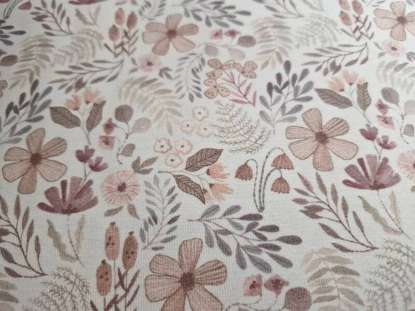Broekje bloemen pastel beige