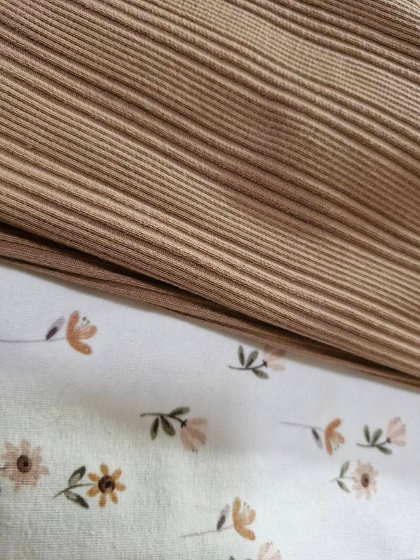 Setje 50cm + 50cm fleur met cacao rib