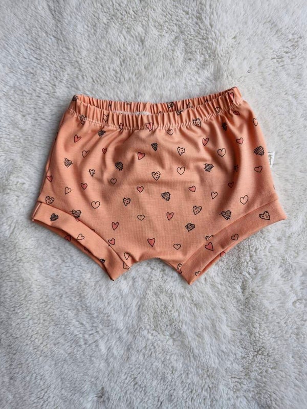 Shortie hartjes perzik