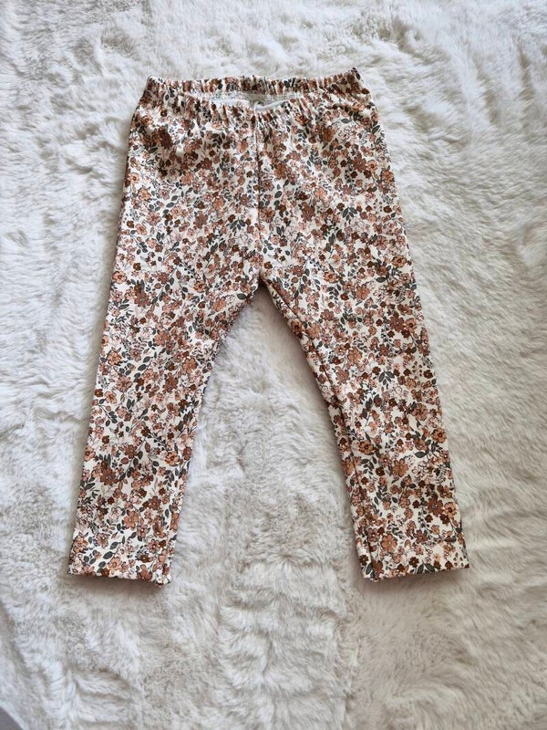 Legging 80 trendy bloem cacao