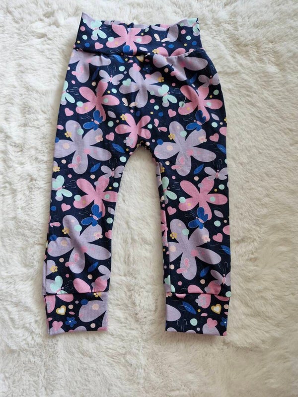 Broekje 80 blauw vlinder bloem