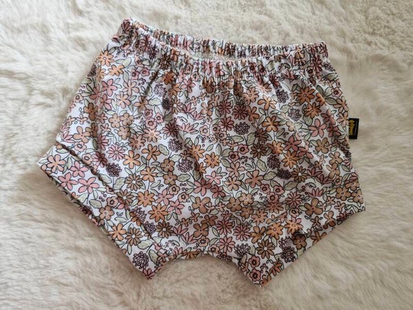 Shortie zomerse bloemen wit